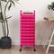 10-Drawer Rolling Storage Cart with Clear Drawers Steel Frame and Locking Wheels for Home or Office Use